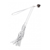 Белая кожаная плеть - 50 см. - Pecado - купить с доставкой в Великом Новгороде