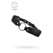 Черный кожаный чокер-ошейник со скруглёнными углами - Pecado - купить с доставкой в Великом Новгороде