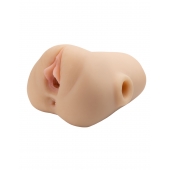 Телесный мастурбатор с вибрацией Double Pounder Vibrating Squeeze Stroker - Pipedream - в Великом Новгороде купить с доставкой