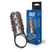 Дымчатая насадка на пенис с выпуклостями - 12 см. - Sex Expert - в Великом Новгороде купить с доставкой