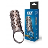 Дымчатая насадка на пенис с шипами и выпуклостями - 12,5 см. - Sex Expert - в Великом Новгороде купить с доставкой