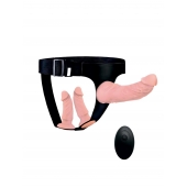 Женский страпон с 3 насадками и вибрацией - Erowoman-Eroman - купить с доставкой в Великом Новгороде