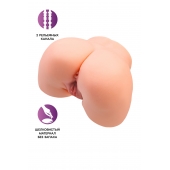 Телесный мастурбатор в форме попки с 2 любовными входами - No Name - в Великом Новгороде купить с доставкой