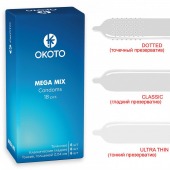 Презервативы OKOTO Mega Mix - 18 шт. - Sitabella - купить с доставкой в Великом Новгороде