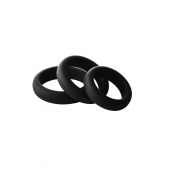 Набор из 3 черных эрекционных колец Smooth Silicone Cockring Pack - Dream Toys - в Великом Новгороде купить с доставкой