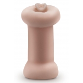 Телесный люминесцентный двусторонний мастурбатор Tasha - Blush Novelties - в Великом Новгороде купить с доставкой