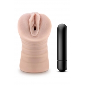 Телесный мастурбатор-вагина Ayumi с вибрацией - Blush Novelties - в Великом Новгороде купить с доставкой