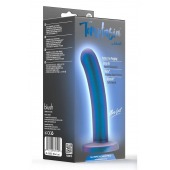 Синяя насадка с гладкой поверхностью Surrender 5.75 Inch Intermediate Pegging Dildo - 14,6 см. - Blush Novelties - купить с доставкой в Великом Новгороде