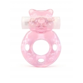 Розовое эрекционное виброкольцо в форме мишки - 1137 - в Великом Новгороде купить с доставкой