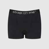 Черные трусики-боксеры для фиксации насадок Strap-on-me Harness Lingerie Allure - size XL - Strap-on-me - купить с доставкой в Великом Новгороде