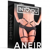 Черные стрепы на бёдра Aneir - Intoyou - купить с доставкой в Великом Новгороде