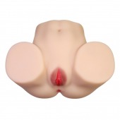 Телесный мастурбатор с 2 любовными отверстиями Olivia - Baile - в Великом Новгороде купить с доставкой