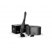 Черная секс-машина с функцией нагрева, насадками и присоской Sesh - Zalo - купить с доставкой в Великом Новгороде