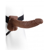 Полый мужской фаллопротез Hollow Strap-On with Balls - 24 см. - Pipedream - купить с доставкой в Великом Новгороде
