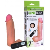 Фаллическая насадка Харнесс UNICOCK 7  с вибрацией - 19 см. - LOVETOY (А-Полимер) - купить с доставкой в Великом Новгороде