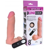 Фаллическая насадка Харнесс UNICOCK 8  с вибрацией - 20 см. - LOVETOY (А-Полимер) - купить с доставкой в Великом Новгороде