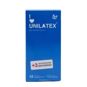 Классические презервативы Unilatex Natural Plain - 12 шт. + 3 шт. в подарок - Unilatex - купить с доставкой в Великом Новгороде