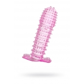 Гелевая розовая насадка с шипами - 12 см. - Toyfa Basic - в Великом Новгороде купить с доставкой Гелевая розовая насадка с шипами - 12 см. - Toyfa Basic - в Великом Новгороде купить с доставкой