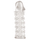 Гелевая прозрачная насадка с шипами - 12 см. - Toyfa Basic - в Великом Новгороде купить с доставкой