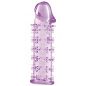 Гелевая фиолетовая насадка на фаллос с шипами - 12 см. - Toyfa Basic - в Великом Новгороде купить с доставкой Гелевая фиолетовая насадка на фаллос с шипами - 12 см. - Toyfa Basic - в Великом Новгороде купить с доставкой