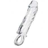 Прозрачная насадка с петлёй для фиксации - 14 см. - ToyFa - в Великом Новгороде купить с доставкой