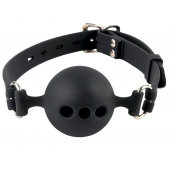 Силиконовый кляп-шар с отверстиями для дыхания Silicone Breathable Ball Gag Small - Pipedream - купить с доставкой в Великом Новгороде