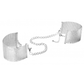 Серебристые наручники-браслеты Desir Metallique Handcuffs - Bijoux Indiscrets - купить с доставкой в Великом Новгороде