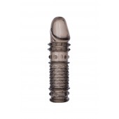 Дымчатая закрытая насадка ToyFa XLover с чешуйками и пупырышками - 13,5 см. - ToyFa - в Великом Новгороде купить с доставкой