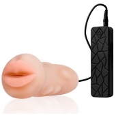 Мастурбатор-ротик с вибрацией REALSTUFF VIBRATING MASTURBATOR MOUTH - Dream Toys - в Великом Новгороде купить с доставкой
