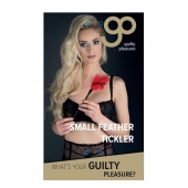 Пластиковая метелочка с красными пёрышками Small Feather Tickler - 32 см. - Blush Novelties - купить с доставкой в Великом Новгороде