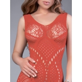 Красный комбинезон со сложным рисунком и интимным доступом - Le Frivole купить с доставкой Красный комбинезон со сложным рисунком и интимным доступом - Le Frivole купить с доставкой