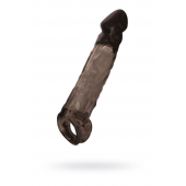 Чёрная насадка на пенис Tс подхватом - 19,5 см. - ToyFa - в Великом Новгороде купить с доставкой