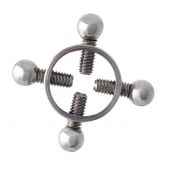 Серебристые зажимы для сосков на винтах - ToyFa - купить с доставкой в Великом Новгороде