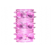 Розовая насадка на пенис Rings Armour - Lola Games - в Великом Новгороде купить с доставкой