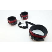 Кожаный БДСМ-набор - БДСМ Арсенал - купить с доставкой в Великом Новгороде