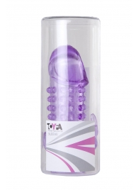 Закрытая фиолетовая насадка с 2 отростками - 13 см. - Toyfa Basic - в Великом Новгороде купить с доставкой Закрытая фиолетовая насадка с 2 отростками - 13 см. - Toyfa Basic - в Великом Новгороде купить с доставкой