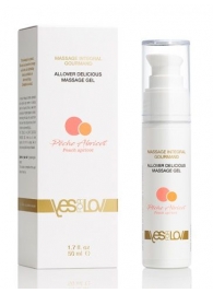 Универсальный массажный гель-смазка Allover Delicious Massage Gel с ароматом персика и аброкоса - 50 мл. - YESforLOV - купить с доставкой в Великом Новгороде