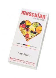 Жёлтые презервативы Masculan Ultra Tutti-Frutti с фруктовым ароматом - 10 шт. - Masculan - купить с доставкой в Великом Новгороде