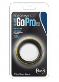 Черно-желтое силиконовое эрекционное кольцо Silicone Go Pro Cock Ring - Blush Novelties - в Великом Новгороде купить с доставкой