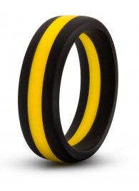 Черно-желтое силиконовое эрекционное кольцо Silicone Go Pro Cock Ring - Blush Novelties - в Великом Новгороде купить с доставкой