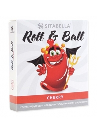 Стимулирующий презерватив-насадка Roll   Ball Cherry - Sitabella - купить с доставкой в Великом Новгороде