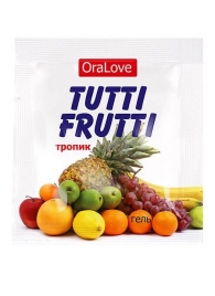 Пробник гель-смазки Tutti-frutti со вкусом тропических фруктов - 4 гр. - Биоритм - купить с доставкой в Великом Новгороде