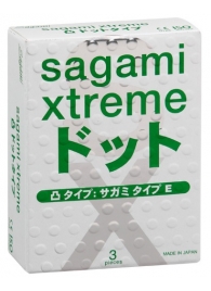 Презервативы Sagami Xtreme SUPER DOTS с точками - 3 шт. - Sagami - купить с доставкой в Великом Новгороде