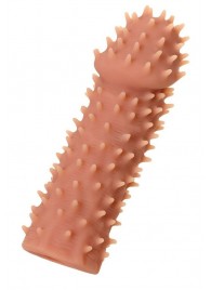 Телесная реалистичная насадка KOKOS Extreme Sleeve 07 с дополнительной стимуляцией - 12,7 см. - KOKOS - в Великом Новгороде купить с доставкой