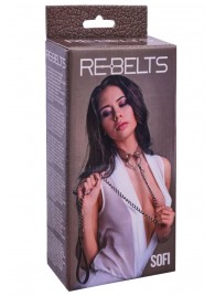 Коричневый поводок и чокер с кольцом Sofi - Rebelts - купить с доставкой в Великом Новгороде