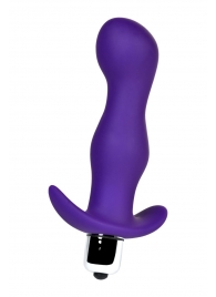 Фиолетовая изогнутая анальная вибропробка - 12,9 см. - A-toys в Великом Новгороде Фиолетовая изогнутая анальная вибропробка - 12,9 см. - A-toys