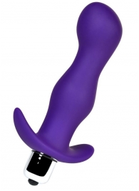 Фиолетовая изогнутая анальная вибропробка - 12,9 см. - A-toys в Великом Новгороде Фиолетовая изогнутая анальная вибропробка - 12,9 см. - A-toys