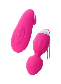 Розовые виброшарики TELLA с пультом-стимулятором - ToyFa в Великом Новгороде Розовые виброшарики TELLA с пультом-стимулятором - ToyFa