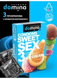 Презервативы для орального секса DOMINO Sweet Sex с ароматом мороженого - 3 шт. - Domino - купить с доставкой в Великом Новгороде