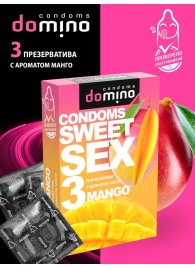 Презервативы для орального секса DOMINO Sweet Sex с ароматом манго - 3 шт. - Domino - купить с доставкой в Великом Новгороде